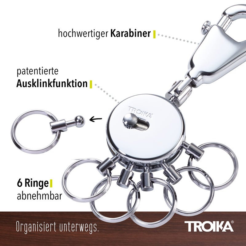 Troika Black Vision Keyring, 9 cm, Multicolour (Schwarz WeiÃŸ), Multicolour (Schwarz WeiÃŸ), 9 centimeters, Keyring - Image 2